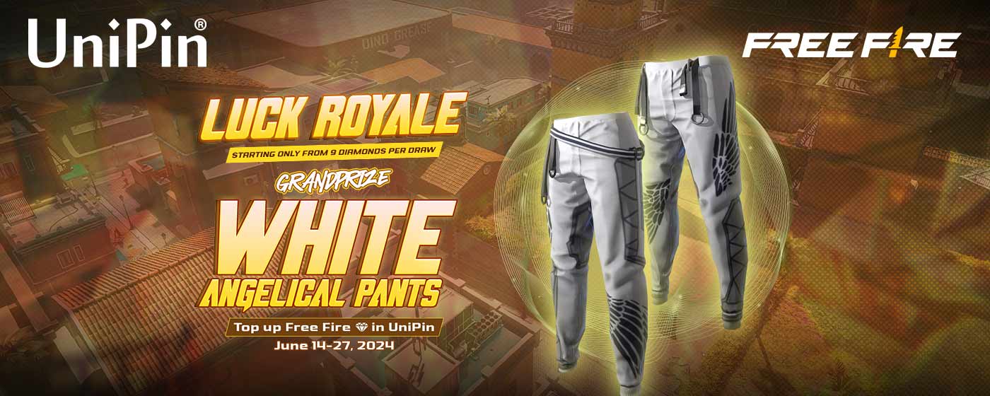 Luck Royale White Angelical Pants Is Now Available In Free Fire! (MY)